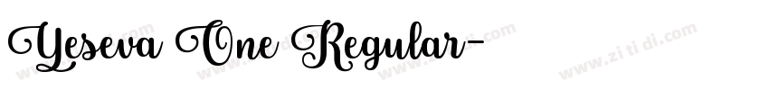 Yeseva One Regular字体转换
